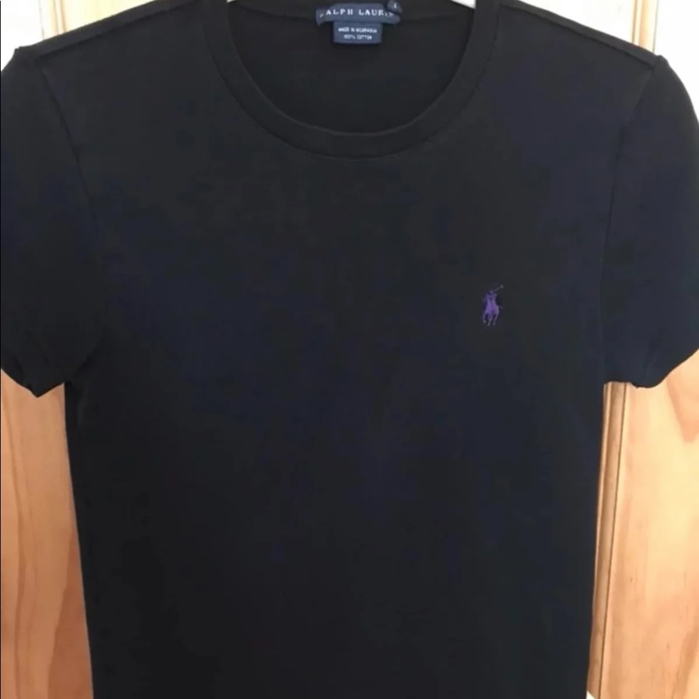 ralph Lauren purple horse black tee